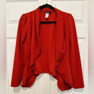 HEIMISH USA Vibrant Rust Open Front Blazer